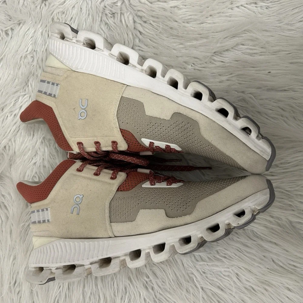 On Cloud Hi Edge Women's Sz 9 Sand Pearl Running Shoe CloudTec‎ Swiss Engineered